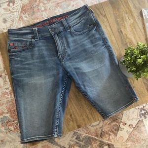 Men’s Manchester United True Religion Jean Shorts